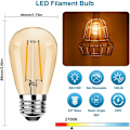 Miniatyrbild 2 av 5: Set med 6 - Retro LED-lampor E27 S14 2W Varmvit 2700K för utomhusgirlander