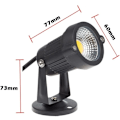 Pikkukuva 3 / 5: 4 kpl COB LED -kohdevalaisimet 5W 220V Säädettävät Puutarhavalaisimet Ulkovalaistus Puutarha Terassi (Kylmä valkoinen)