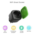 Miniatyrbilde 4 av 5: 2X Smart Uttak Utendørs, 16A WiFi Fjernkontroll med Strømmonitoreringsfunksjon, for Tuya Smart Life Alexa EU