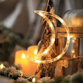 Miniatyrbild 2 av 5: 2 stycken ljusa jul fönsterlampor julgran LED sugkopp lampor jultomten klockor jul älg fönster hängande för juldekoration