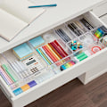Miniatyrbillede 4 af 5: Skuffesystem til opbevaring 18 dele Multi-størrelse Skuffehåndtering Transparent Makeup Opbevaringsskuffe til skrivebord