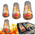 Miniatyrbillede 4 af 5: 3 stk. BBQ Grill Rullende Kurv Grill Kurv Rustfrit Stål Grill Net Grill Grill Bærbare Grill Kurve til Kød