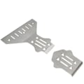 Miniatyrbilde 1 av 5: Rustfritt stål chassis og bakre rustning beskytter for Motor KM 1/7 RC bil oppgraderinger deler