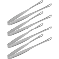 Miniatyrbilde 1 av 5: 4 stk. Rustfritt Stål Mat Tenger Grill Tenger Kjøkken Servering Tenger for Biff Stekt Fisk Tilbehør