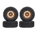 Pikkukuva 4 / 5: 4 kpl 62x24mm 1,2 tuuman metalli Beadlock -vanne ja rengassarja 1/18 1/24 RC Crawler -autoon Axial SCX24 AX24 TRX4M FCX24,5