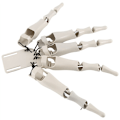 Pikkukuva 5 / 5: Valkoinen Halloween nivelletty sormiluukädet Realistinen kauhu Ghost Claw Props Sormi