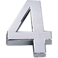 Miniatyrbild 2 av 5: 5 cm dörrnummer med självhäftande bas av formsprutad ABS, galvaniserad digital skylt, husnummer, silver [A]