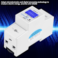 Miniatyrbilde 3 av 5: 5-80A 230V 50Hz LCD Digital Enfasemeter Wattmeter DIN Skinnemontering DDS015