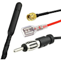 Miniatyrbild 3 av 5: Superbat bilantenn för dab dab+ am/fm-radio inbyggd förstärkare sma hane universell takmontering stångantenn 5m kabel för autodab
