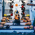 Miniatyrbilde 5 av 5: Svart Kunstig Rosekrans, Høstlønn Blader Hengende Krans, Svarte Høstblader Kunstig Blomst Silke Vine Høst Høsting Thanksgiving Hallowee