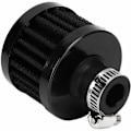 Miniatyrbild 1 av 5: Autoluftfilter, 12 mm avluftningsfilter, 12 mm/0,8 tum innerdiameter Mini luftintagsfilter vevhusventilationsavluftning universellt biltillbehör (svart)