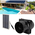 Miniatyrbild 5 av 5: 10W Solpanel-driven Avluftfläkt, Avluftfläkt, Solpanel-driven Fläkt för Husdjur, Hönshus, Husvagn, Växthus