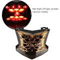 Miniatyrbillede 5 af 5: LED bremselys blinklys integreret baglygte motorcykel Z900 Z650 2017-2018 (gul)