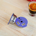 Miniatyrbilde 1 av 5: Kaffe-kapsel for maskinfiltrering, påfyllbar silikonlokk, erstatning, 220 ml kaffe
