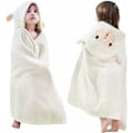 Miniatyrbilde 1 av 5: Baby badehåndkle med hette Stor myk absorberende teppe Badekåpe Dusj Poncho Håndkle for barn spedbarn småbarn
