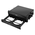 Miniatyrbillede 1 af 5: Auto Single Din Bilradio Lomme, Universal Cd Radio Lomme Drik Kopholder Opbevaringsboks Sort