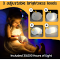 Miniatyrbillede 4 af 5: Børnenatlys, LED larvenatlampe til børn, foldbar og justerbar, bærbar natlampe, USB-oplader, magneter inkluderet, unisex - 30,0