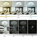 Miniatyrbillede 4 af 5: 36W LED-loftslampe med Bluetooth-højttaler, farveskiftende loftslampe, fjernbetjening og mobilapp, 3600LM, 3000-6500K, IP44, til soveværelse, stue, badeværelse
