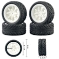Miniatyrbilde 5 av 5: 4 stk messing styreblokk styrelenke aluminiums servoarm for 1/16 Crawler Car oppgraderingsdeler TRX4M 1/18 RC