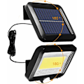 Miniatyrbillede 5 af 5: 100 LED Solcellelys Udendørs - 3 Sensortilstande Sikkerhedslygter, IP65 Vandafvisende Super Lysstyrke Lys med 5 m Kabel Nem at Installere Udendørs Væglygte til