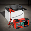 Miniatyrbillede 3 af 5: 10 Amp Bilbatterioplader, Intelligent Fuldautomatisk 12V og 24V, Hold, EU-stik