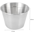 Miniatyrbillede 2 af 5: 48 pak rustfrit stål krydderisauce kopper, kommerciel kvalitet dyppe sauce kopper, ramekin krydderisauce kopper