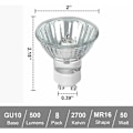 Miniatyrbilde 2 av 5: GU10 halogenpære, kvarts halogenpære, 220v, 50w, dimbar smeltet voks lyskilde