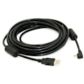 Miniatyrbillede 2 af 5: 2X Mini USB B Type 5-polet Han-Hunk 90 Grader A 2.0 Datakabel med Ferritkerne Meter