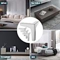 Miniatyrbillede 5 af 5: Sæt med 4 Møbelben, Belastning Op til 800 kg, 10 cm Moderne Metal Trekantformet Bordben, Hårnålsben til Skab, Sofa, med 16 Skruer og