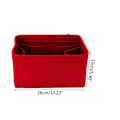 Miniatyrbillede 2 af 5: Filt Opbevaringspose Indsats Makeup Taske Organizer Bærbar Kosmetisk Opbevaringspose Rød Opbevaring M