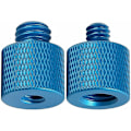 Miniatyrbillede 1 af 5: Skrue Adapter 1/4\" Hun til 3/8\" Han, 3/8\" Hun til 1/4\" Han Skrue til Mikrofonstativ, Tripod Skruegevind Adapter (Blå)