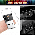 Miniatyrbillede 5 af 5: USB LED-lys, RGB LED-bilindretningsbelysning Atmosfærelys, bærbar computerlys Hjemmekontor Dekoration Natlampe