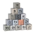 Miniatyrbild 1 av 5: 15-bitars metalliska elementkuber - Densitetskubsats för 1 samling av periodiska systemet - Ren volfram kvadrat (10 mm)