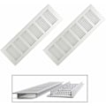 Miniatyrbild 3 av 5: 2 stycken rektangulära ventilationsgaller, aluminiumventilationsgaller, utomhusventilation 80x250mm