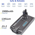 Miniatyrbillede 2 af 5: 25,2V 3900mAh V10 Batteri Udskiftningsbatteri til Dyson V10 Animal SV12 V10 Absolute V10 Motörhead V10 Fluffy V10 Total Clean Støvsuger,