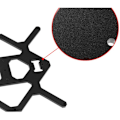Miniatyrbillede 5 af 5: 1 Sæt Sort Aluminiumsprofil Y Vogn Z Ekstrudering Bundplade med 3 U-Bolte til 3D Printer
