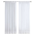 Miniatyrbilde 1 av 5: 2 stk. Supermyk, stort håndfølelse hvite tyllgardiner for moderne dekorasjon Solid Chiffon Voile Transparent Voile