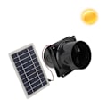 Miniatyrbild 1 av 5: 10W Solpanel-driven Avluftfläkt, Avluftfläkt, Solpanel-driven Fläkt för Husdjur, Hönshus, Husvagn, Växthus