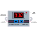 Miniatyrbillede 3 af 5: Digital fugtighedskontrol med display, fugtighedskontrolinstrument, fugtighedskontrolswitch, befugtning, affugtning, konstant fugtighedskontrol, 22