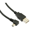 Miniatyrbilde 3 av 5: 2X Mini USB B Type 5-pin Hunn hann 90 Grader A 2.0 Datakabel med Ferrittkjerne Meter