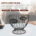Miniatyrbild 4 av 5: Kaffekapsel förvaringskorg Kaffeekopp korg Kaffeepad Organizer hållare Kaffeepad hållare Kaffeeaccessoarer (Svart)