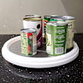 Miniatyrbillede 4 af 5: 12 tommer krydderitank spisebordskab Lazy Susan drejeskive bakke med basearrangør til køkken badeværelse