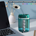 Miniatyrbild 4 av 5: Luftfuktare för sovrum, luftfuktare med färgglada LED-lampor, 1,8L omkopplingsbar dubbelmunstycke kall dimma luftfuktare, USB automatisk avstängning luftfuktare för sovrum
