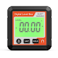 Miniatyrbilde 3 av 5: Digitalt elektronisk nivå Digital vinkelsøker 90° Magnetisk inklinometer Vinkelmåler Presisjonsnivåboks Rød