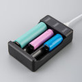 Miniatyrbillede 5 af 5: 18650-oplader med type C-kabel 4.2V lithiumbatteri smart oplader til 14500 26650 18650 batteri, 3 slots