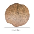 Miniatyrbillede 2 af 5: 8 stk. serie runde imitation træ korn dekorative bordskåner isolering skridsikker bordmåtte coaster køkken dekoration tilbehør