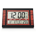 Miniatyrbild 1 av 5: LCD Digital Väggklocka Stora Nummer Tid Temperatur Kalender Alarm Bordsklocka Modern Design Kontor Svart