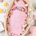 Miniatyrbillede 2 af 5: BORN Varm Sovepose Knap til Swaddle Wrap Swaddled Barnevogn Kuvert Tæppe til Alle Soveposer - Grå