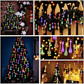 Miniatyrbilde 3 av 5: Julelysstreng, Solcelle Utendørs Julelys Multifarget 40LED 6.8m Feelyss Vann Dråpe Regn Dråpe Vanntett Lys Dekorasjon Hjem