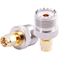 Miniatyrbillede 3 af 5: 2X Sma Han Til Uhf So239 So-239 Rf Adapter Til Jumper Forbindelse Forbindelse -259 Guld
